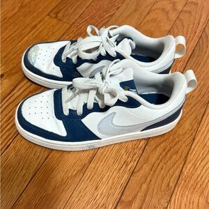 Nike Boys Borough Low White and Blue Sneakers